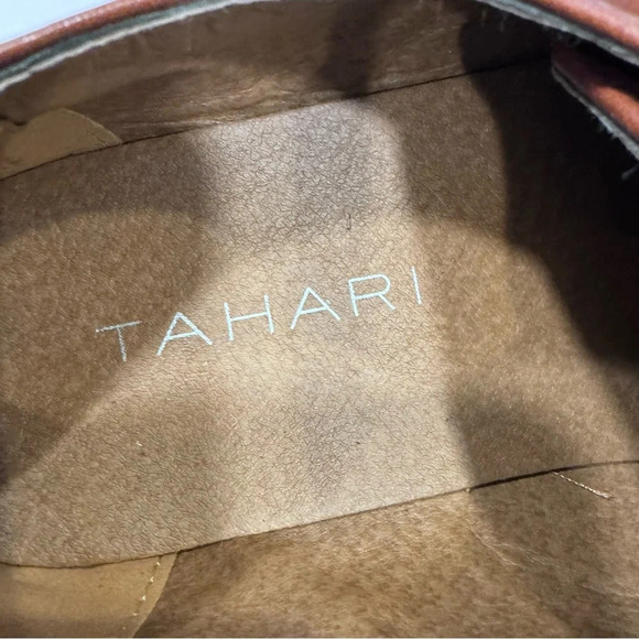 Tahari Men\'s Shoes Double Monk Strap Faux Vegan Leather Brown SZ 12 BRAND NEW main image 4